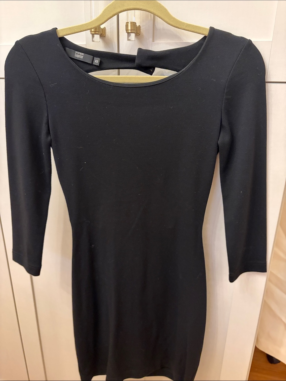 Markus Lupfer Black Long Sleeve Bodycon Dress